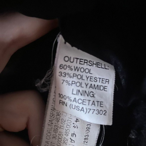 Three-quarter checkered coat used, size M, black