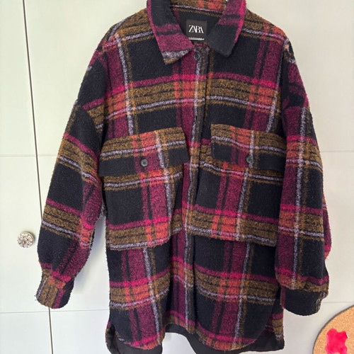 Zara checkered jacket like new, multicolor, XL