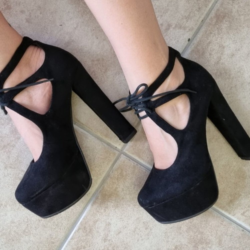 Migato suede ankle boots size 38, black