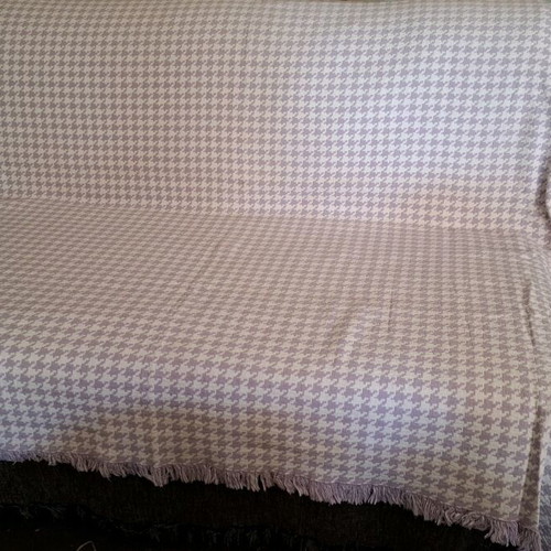 Nef Nef sofa cover set purple lilac with fringes
