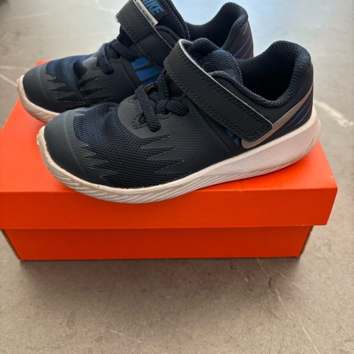 Nike athletic shoes used No 26 blue with velcro