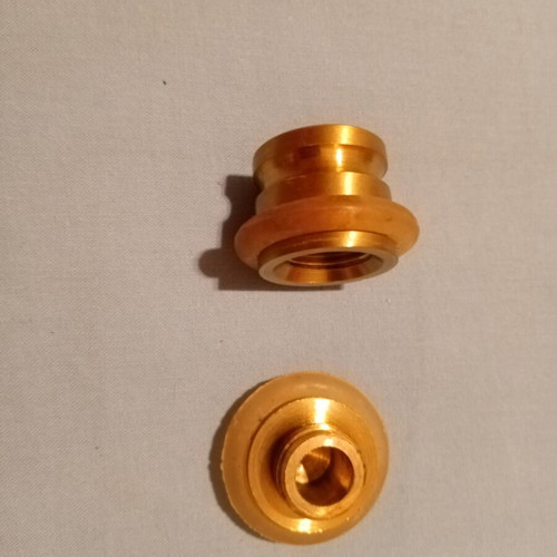 3 brass door stops with rubber rings