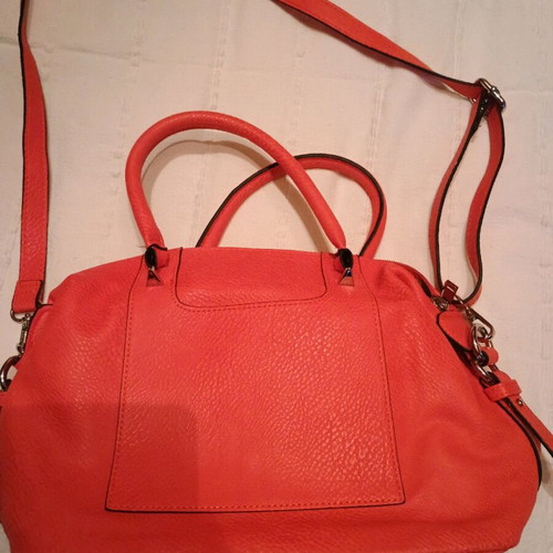 Leather bag like new, orange