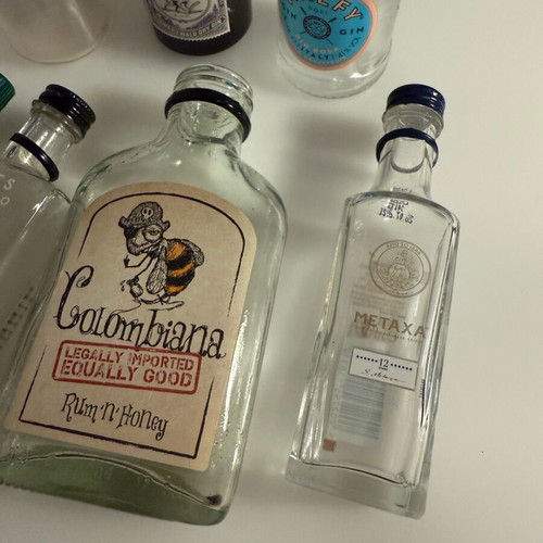 Collectible small alcohol bottles used