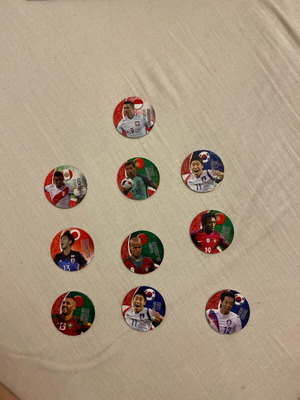 Football tags used, pack of 10 football tokens