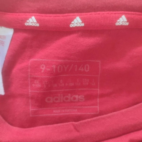 Adidas T-shirt 9-10Y 140cm, red, 100% cotton