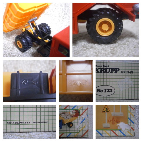 Joy Toy Krupp plastic toy truck, vintage, new in box