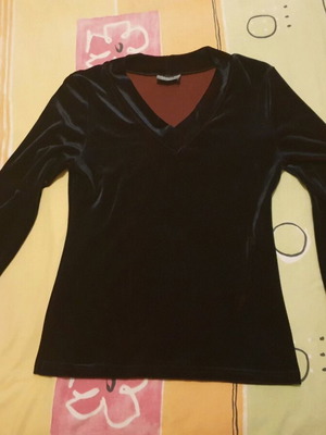 Velvet blouse used Small Scandalo black