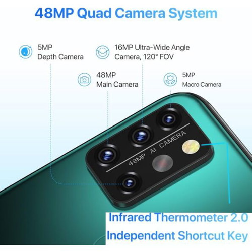 Umidigi A9 Pro smartphone used, 4GB RAM, 64GB, screen needs replacement