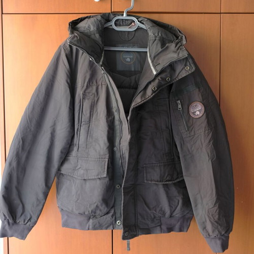 Napapijri hooded bomber jacket XL, black
