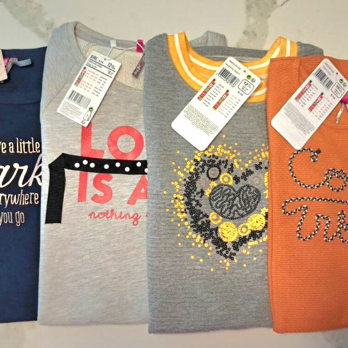 Girls' dresses new, pack of 4, colorful fleece Orchestra