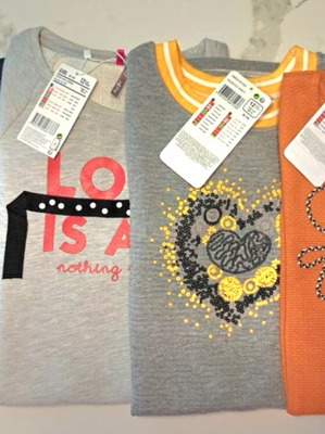 Φορέματα κορίτσι καινούργια, πακέτο 4, φούτερ πολύχρωμα Orchestra