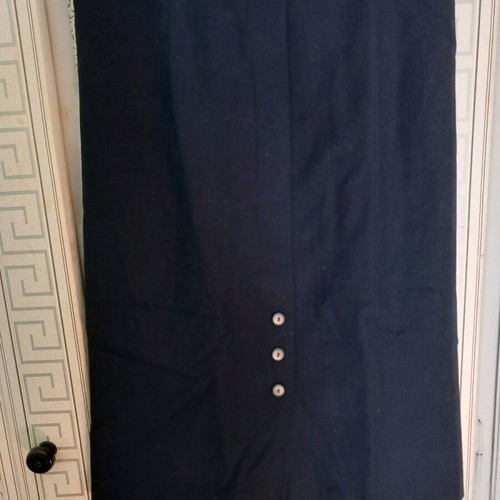 Blue wool skirt used large with scarf gift