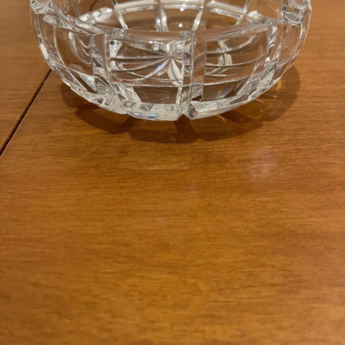 Set of 2 crystal ashtrays new, 13cm and 14cm diameter