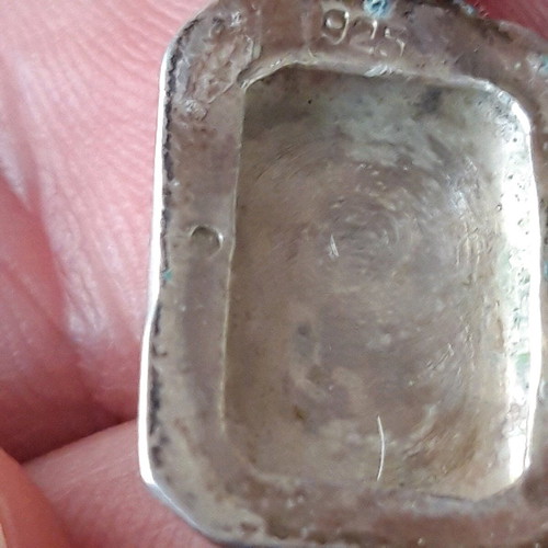 Silver pendant old small opening used