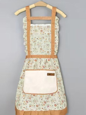 Kitchen apron Princess with flowers green new