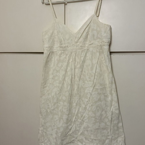 Vintage summer dress off-white floral pattern size S