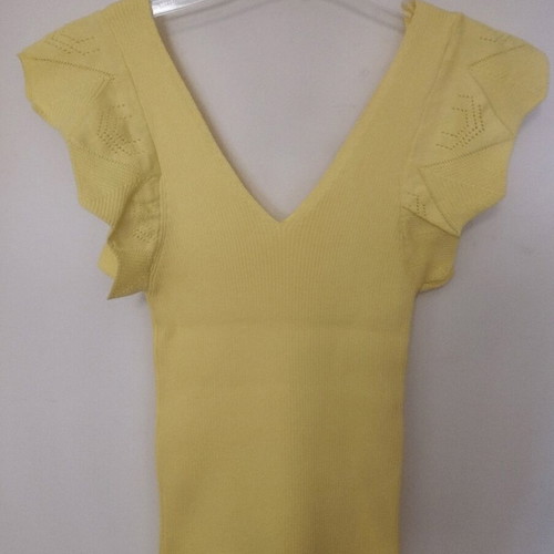 Potre knitted top like new, yellow