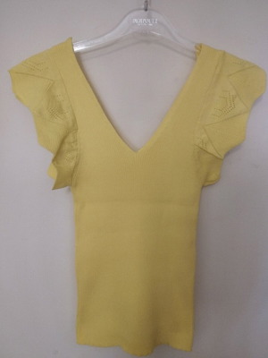 Potre knitted top like new, yellow