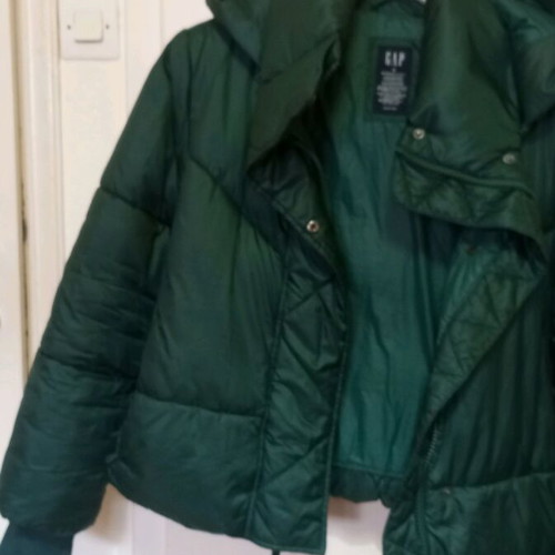Gap puffer jacket used, green, size S