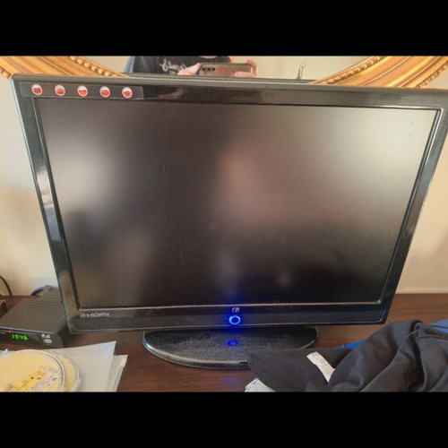 F&U TV used with decoder and remote control, small