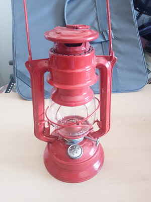 Storm lantern, 26 cm height, made in Czechoslovakia