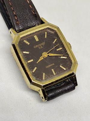 Orient VX Quartz vintage octagonal tank style watch like new