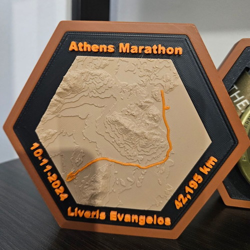 Hexagon Custom 3D Stand για μετάλλια και διαδρομές καινούργιο