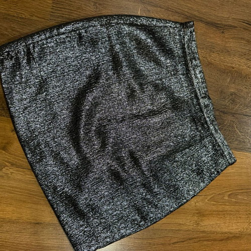 Monki Mini Skirt like new, black and silver, high waist, lined