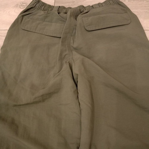Adidas retro pants used, khaki streetwear utility style