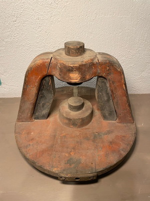 Wooden old press tool used, handmade folklore item