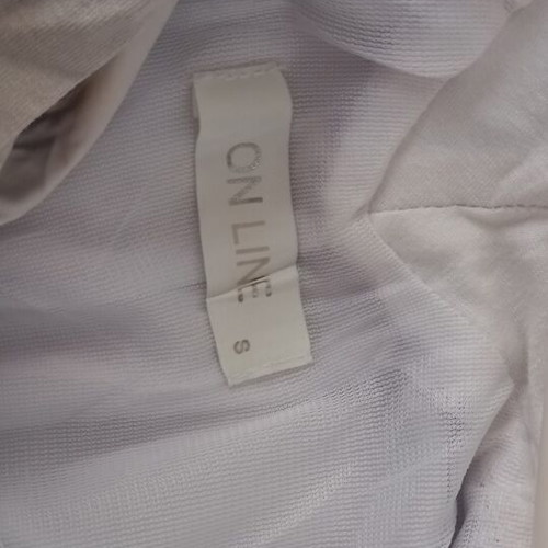 On Line summer dress size S like new, colorful white pattern