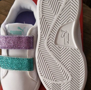 Puma Kids Sneakers with Scratch White