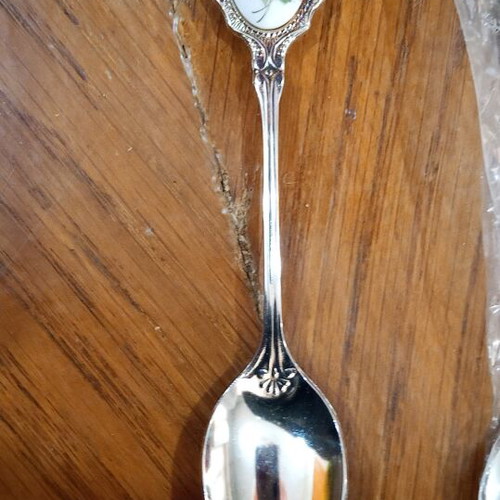 Vintage dessert cutlery set 12 pieces with porcelain handles