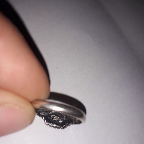 Silver ring used with semi-precious stone