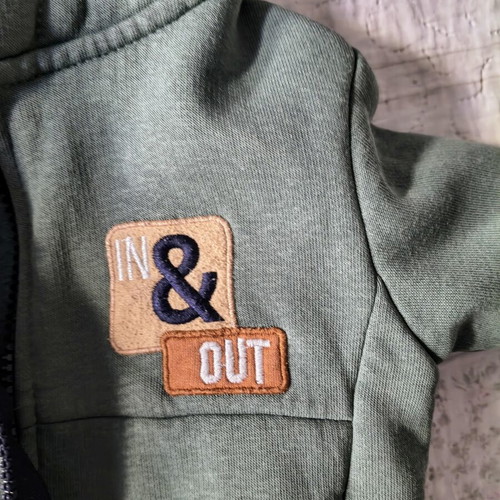Hype Club toddler fleece jacket 24M khaki with hood