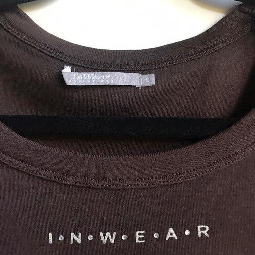InWear women's cotton short-sleeve blouse like new, brown, size S