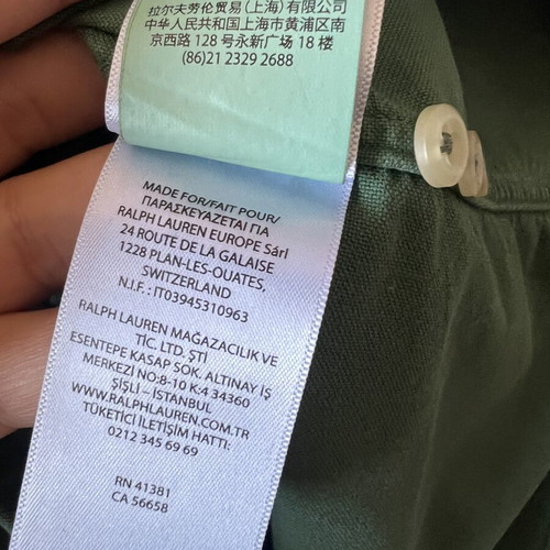 Ralph Lauren men's shirt size M, cypress green