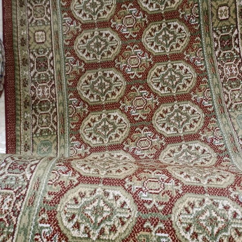 Wool runner rug by the meter with beautiful colors and pattern