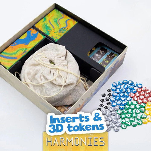 Harmonies Board Game Organizer new, 3D printed insert for sleeved cards