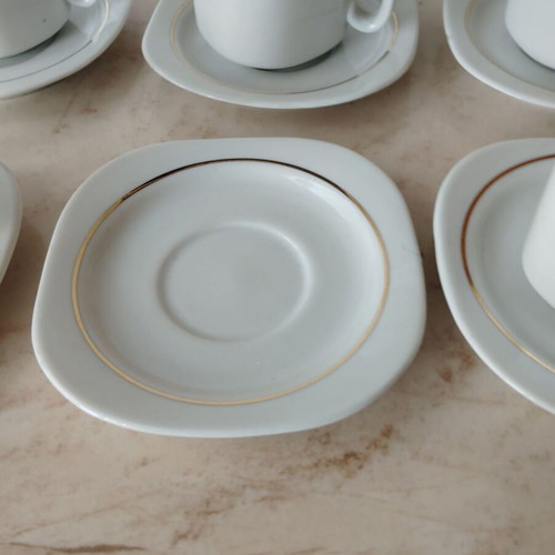 Bulgarian coffee set like new, 6 cups with saucers from the 80s
