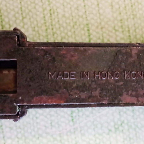 Vintage Metal Grandfather Clock Miniature Used, Made in Hong Kong 70s-80s