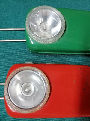 Vintage flashlights used, set of 2, 1960s