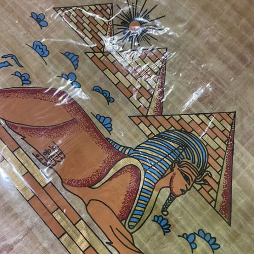 Papyrus painting The Sphinx new from Egypt 44x33cm