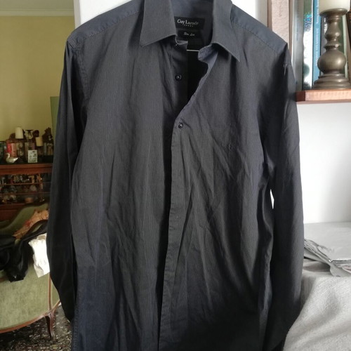 Guy Laroche striped grey shirt like new, medium slim line, 100% cotton