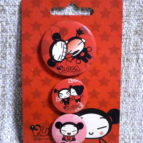 Pucca Licensed VOOZ pins badges new pack of 12 vintage