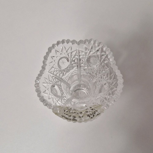 Crystal vase new handmade, made in Slovakia
