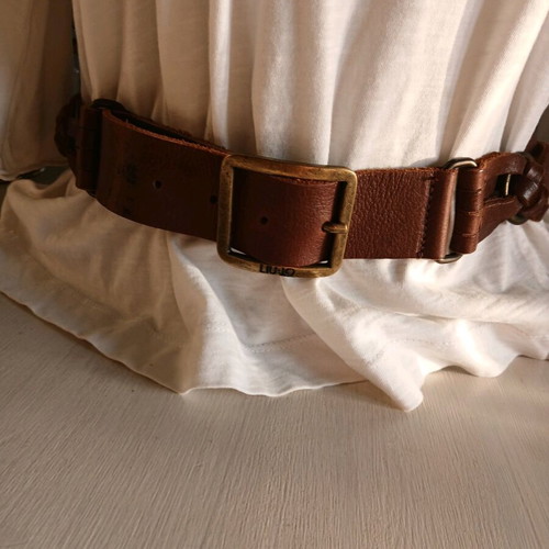 Liu Jo leather boho belt brown like new, size M