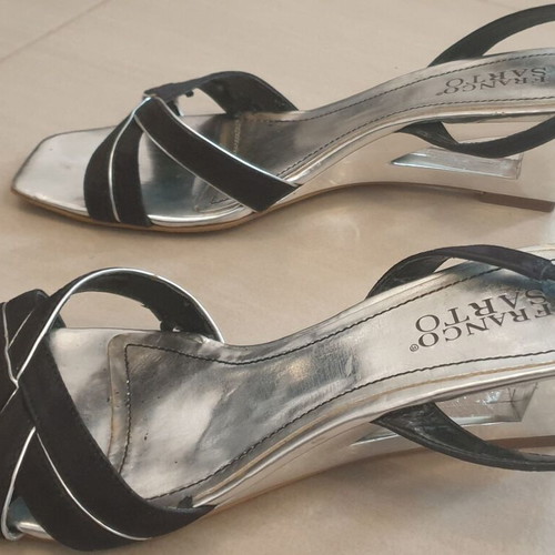 Franco Sarto women's sandals size 39 used, black and silver