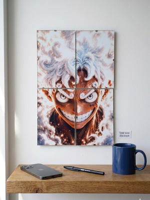 One Piece Gear 5 Luffy 4 Panel Wall Art set